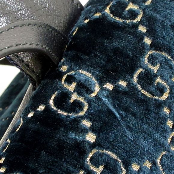 GUCCI GG Velvet Small Backpack Rucksack Blue Green Black Multi Velor - Picture 12 of 12